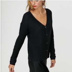 Aritzia Wilfred Front to Back Cardigan Black Size Small